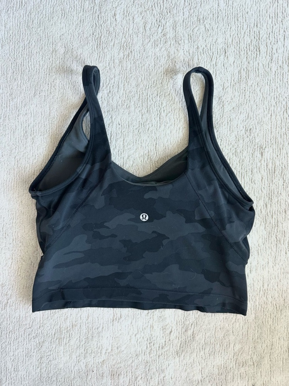 Lululemon Align Cropped Tank 8 Camo Black